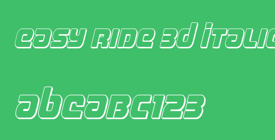 Easy Ride 3D Italic