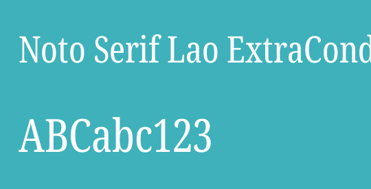 Noto Serif Lao ExtraCondensed