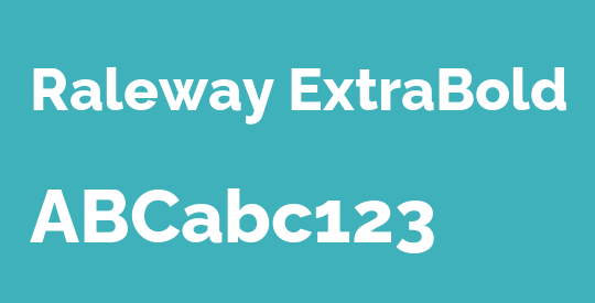 Raleway ExtraBold
