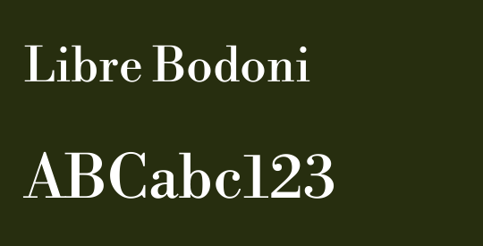 Libre Bodoni