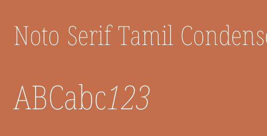 Noto Serif Tamil Condensed Thin