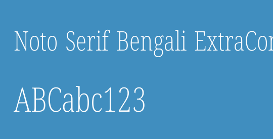 Noto Serif Bengali ExtraCondensed ExtraLight
