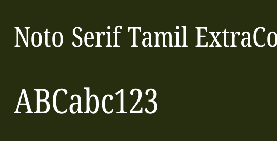 Noto Serif Tamil ExtraCondensed