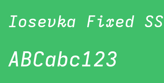 Iosevka Fixed SS15 MdEx
