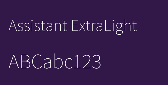 Assistant ExtraLight