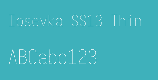 Iosevka SS13 Thin