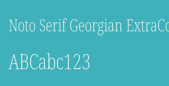 Noto Serif Georgian ExtraCondensed ExtraLight