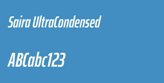 Saira UltraCondensed