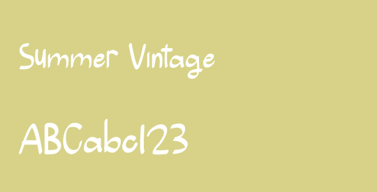 Summer Vintage