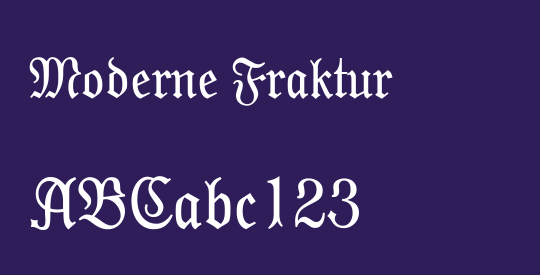 Moderne Fraktur