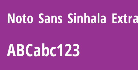 Noto Sans Sinhala ExtraCondensed