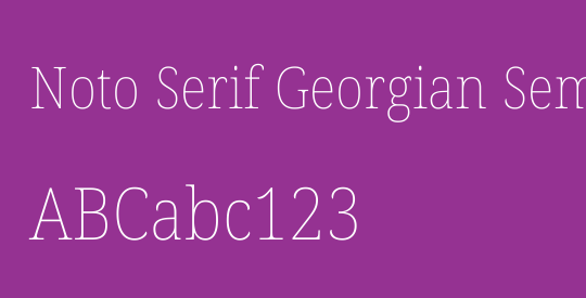 Noto Serif Georgian SemiCondensed Thin
