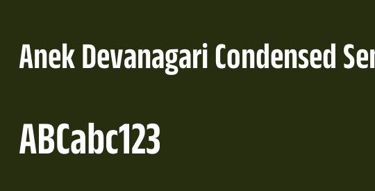 Anek Devanagari Condensed SemiBold