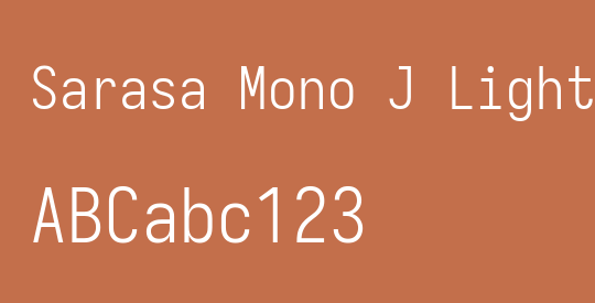Sarasa Mono J Light