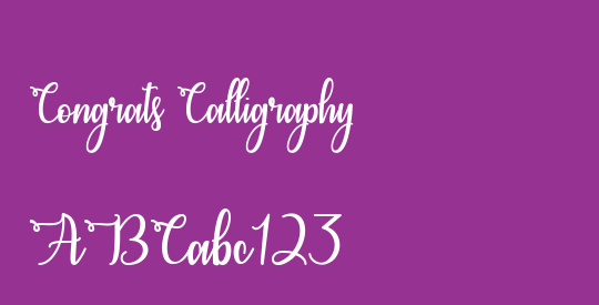Congrats Calligraphy