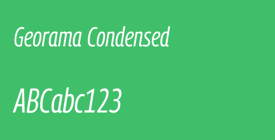 Georama Condensed