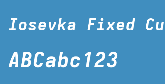 Iosevka Fixed Curly XBdExObl