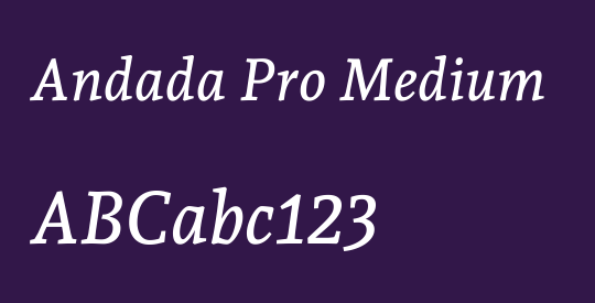 Andada Pro Medium