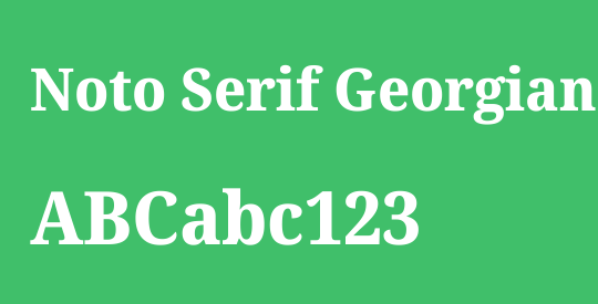 Noto Serif Georgian SemiCondensed ExtraBold