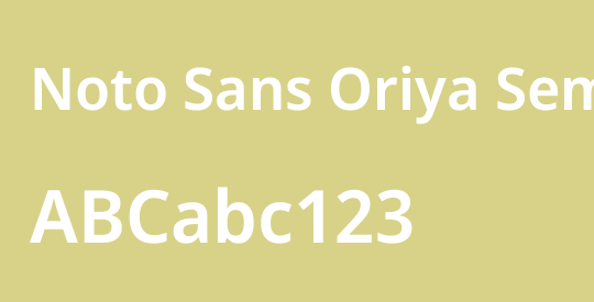Noto Sans Oriya SemiCondensed SemiBold