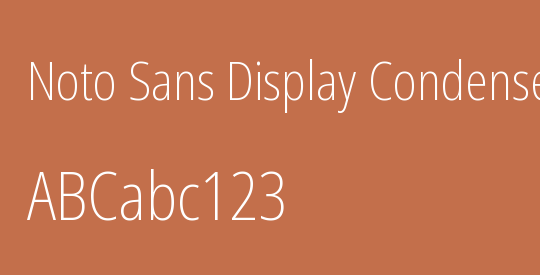 Noto Sans Display Condensed ExtraLight