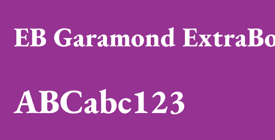 EB Garamond ExtraBold