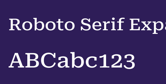 Roboto Serif Expanded Medium
