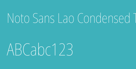 Noto Sans Lao Condensed Thin