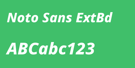 Noto Sans ExtBd