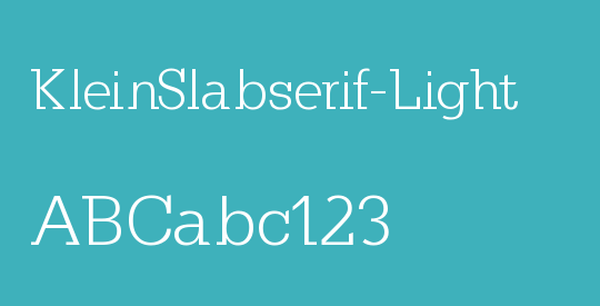 KleinSlabserif-Light