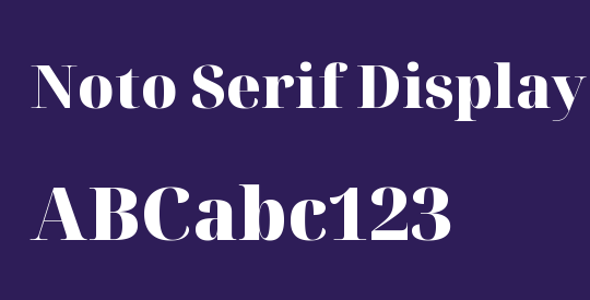 Noto Serif Display Black