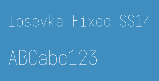 Iosevka Fixed SS14 Thin