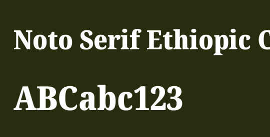 Noto Serif Ethiopic Condensed Black