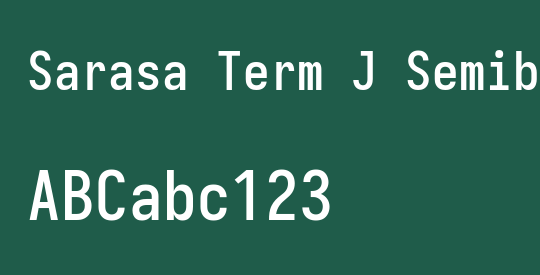 Sarasa Term J Semibold