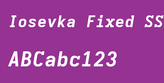 Iosevka Fixed SS02 XBdEx