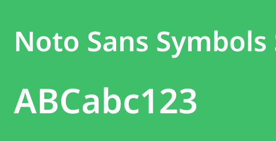 Noto Sans Symbols SemiBold