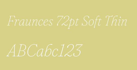 Fraunces 72pt Soft Thin