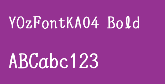 YOzFontKA04 Bold