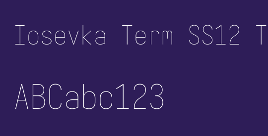 Iosevka Term SS12 Thin