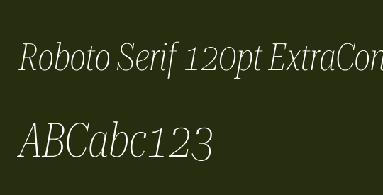 Roboto Serif 120pt ExtraCondensed Thin