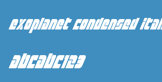 Exoplanet Condensed Italic