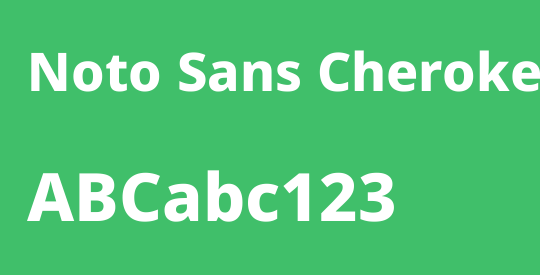 Noto Sans Cherokee ExtraBold