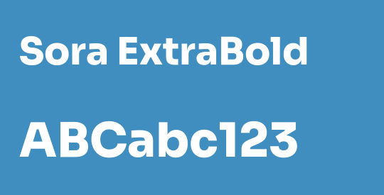 Sora ExtraBold