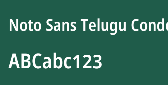 Noto Sans Telugu Condensed SemiBold