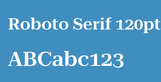 Roboto Serif 120pt SemiExpanded SemiBold