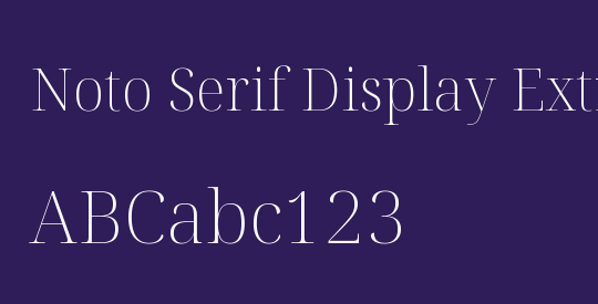 Noto Serif Display ExtraLight