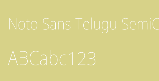 Noto Sans Telugu SemiCondensed Thin