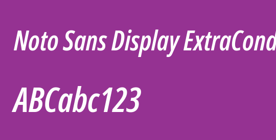 Noto Sans Display ExtraCondensed SemiBold
