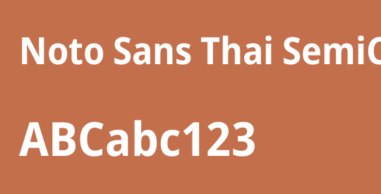 Noto Sans Thai SemiCondensed