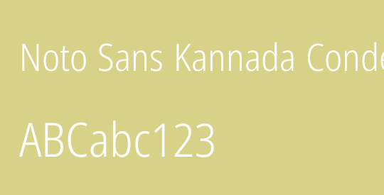 Noto Sans Kannada Condensed Light